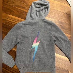 Aviator zip up lightningbolts hoodie